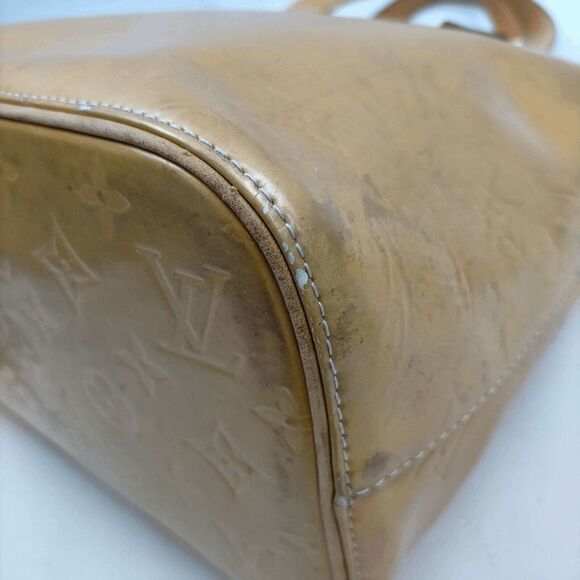 Authentic Louis Vuitton LV Vtg 1999 Yellow Vernis Leather Houston Handbag *FLAWS - Picture 4 of 14